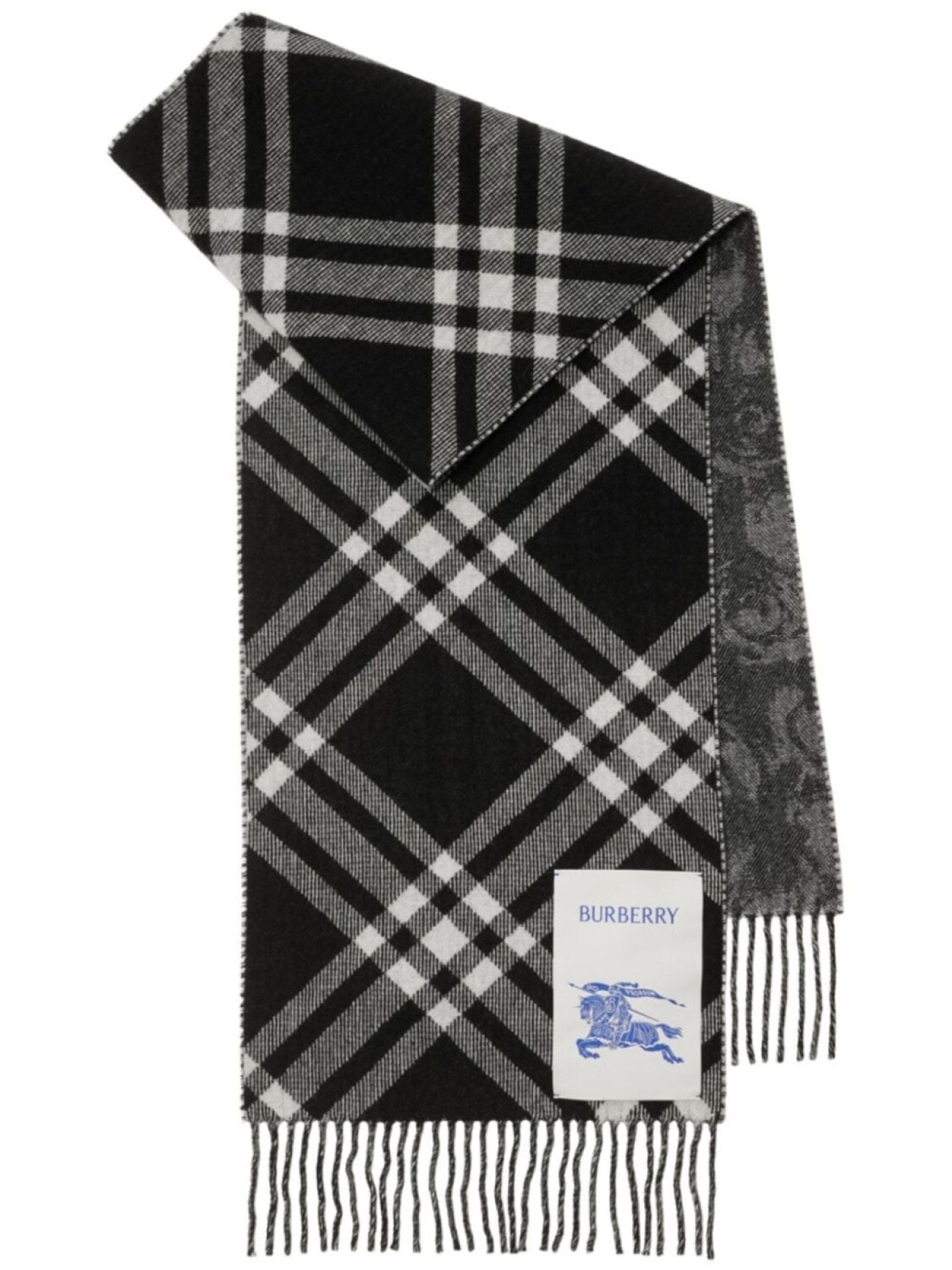 

Burberry кашемировый шарф с принтом роз, черный