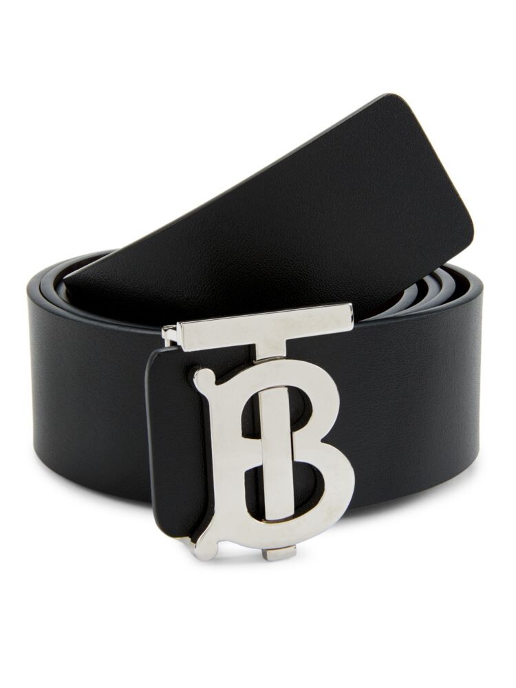 

Кожаный ремень с пряжкой TB Burberry, черный