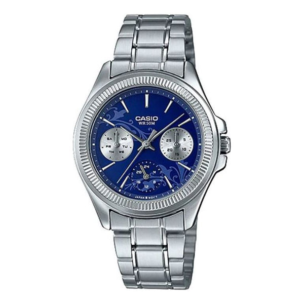 Часы CASIO Quartz SilverBlue Analog, синий цена и фото