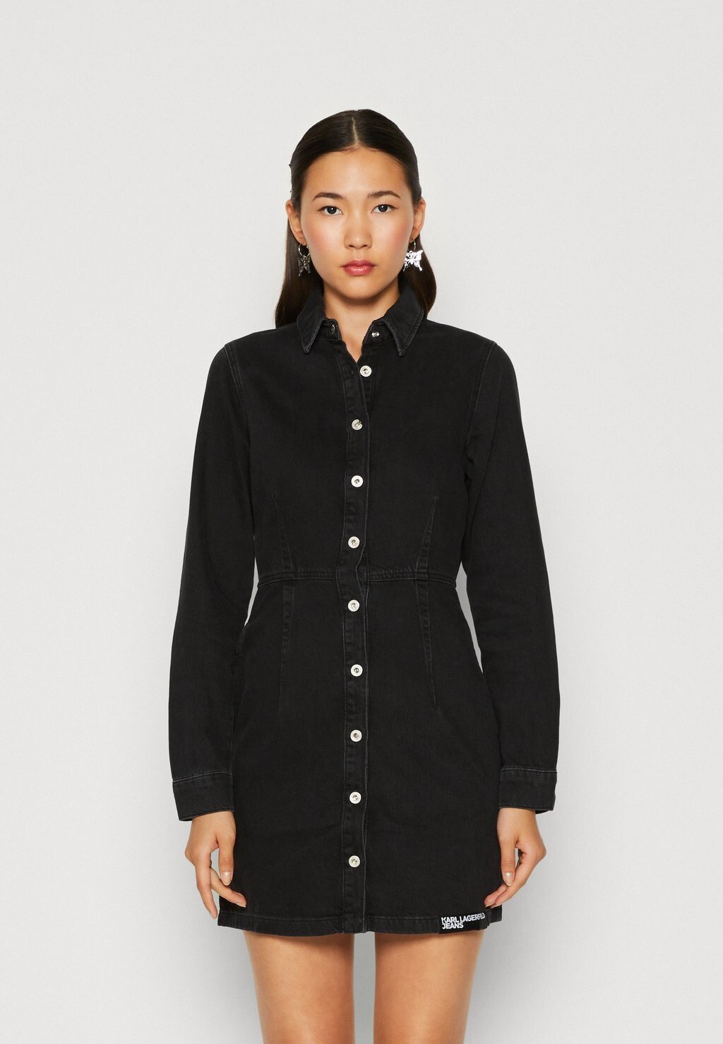 

Джинсовое платье ПЛАТЬЕ DARTED SHIRT Karl Lagerfeld, WASHED BLACK