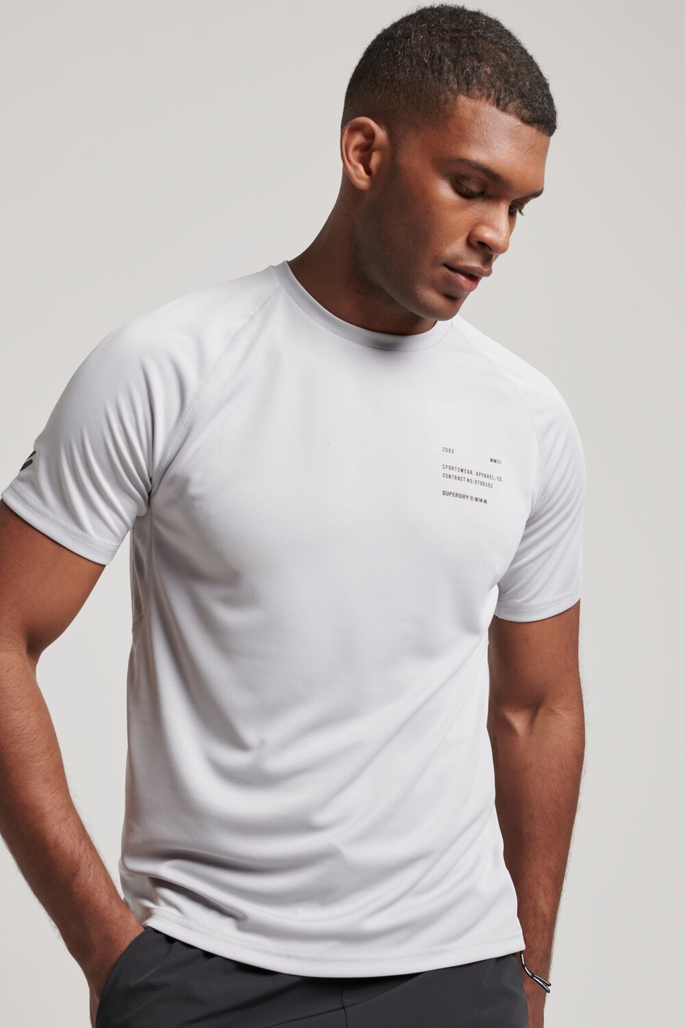 

Футболка с короткими рукавами и графикой Sport Train Active Superdry, серый