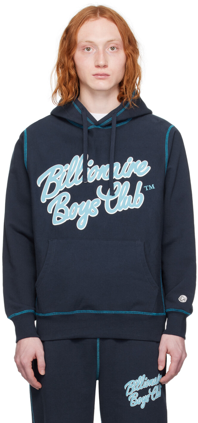

Темно-синее худи с надписью Billionaire Boys Club