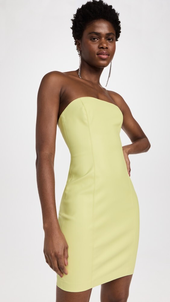 

Платье Susana Monaco Faux Leather Strapless
