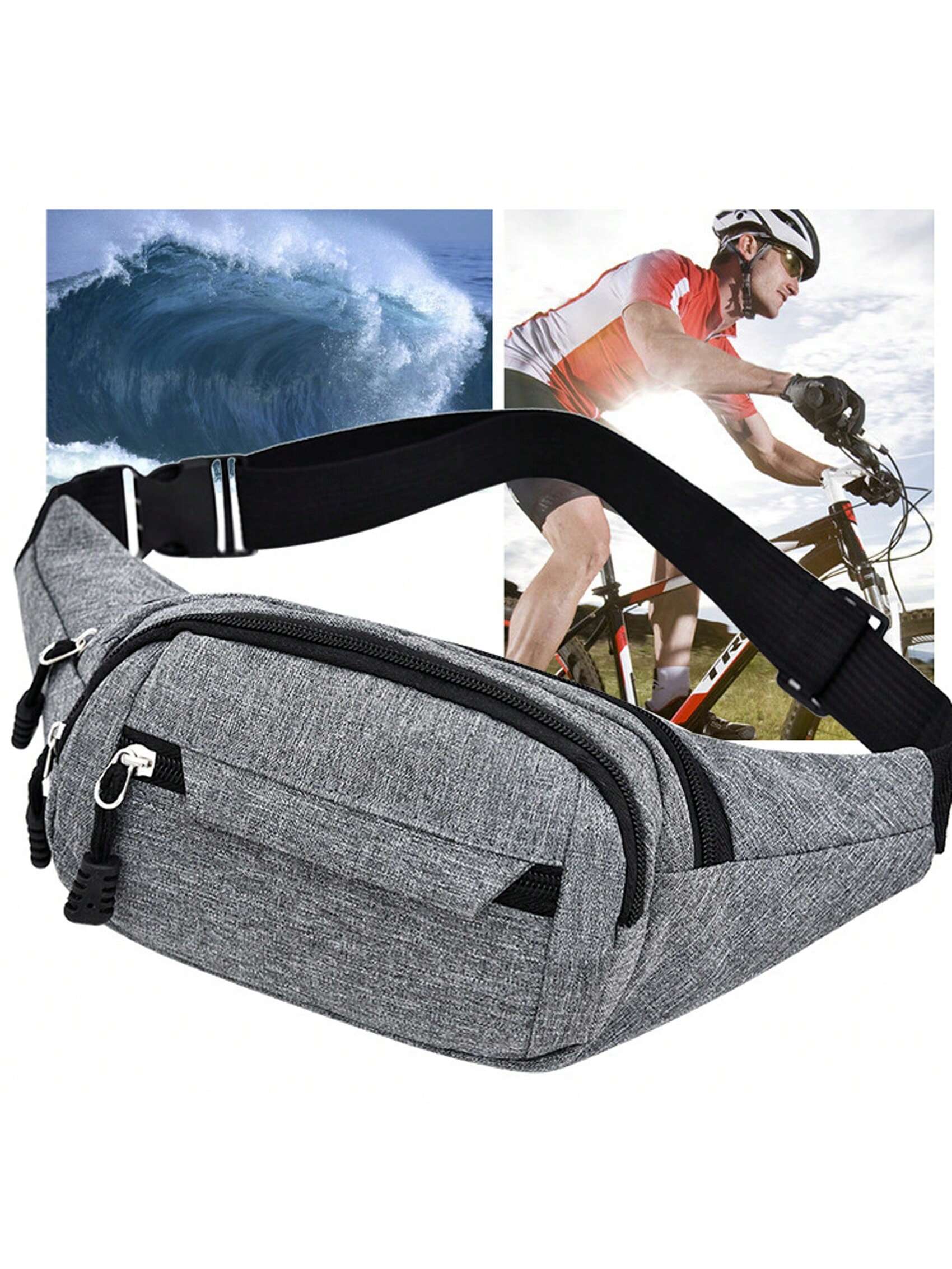 Модная мужская оксфордская спортивная поясная сумка через плечо, серый водонепроницаемая сумка для фитнеса путешествий