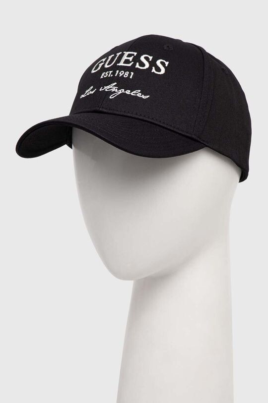 

Хлопковая бейсболка Guess, черный