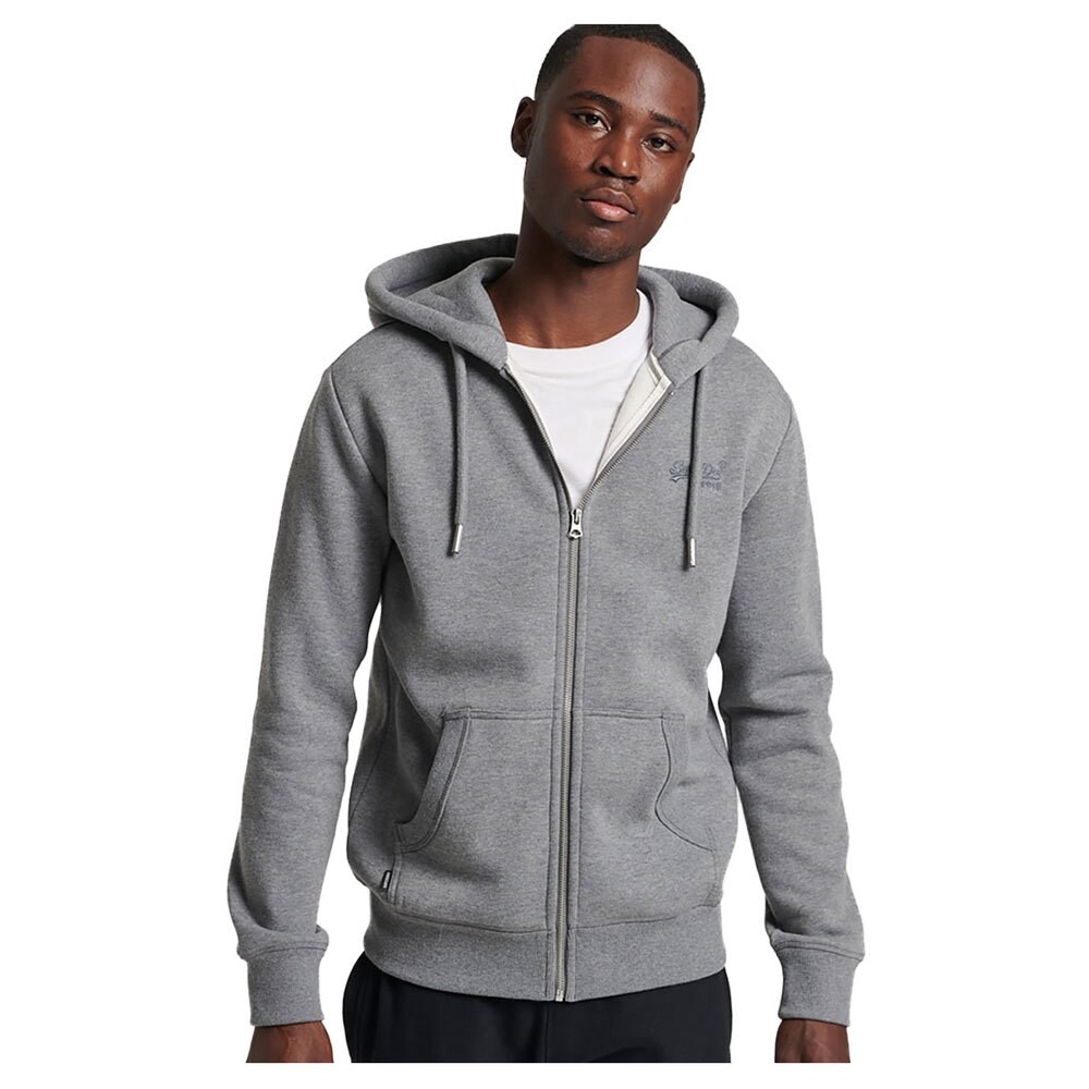 

Худи Superdry Vintage Logo Emb Ziphood Full Zip, серый