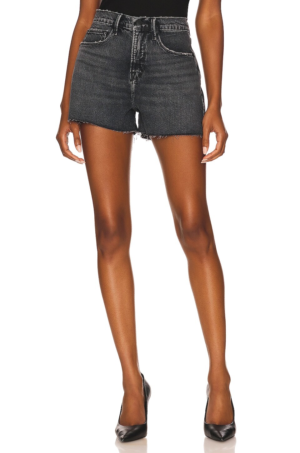 

Шорты Good American Good '90s Shorts With Step Hem, цвет Black278