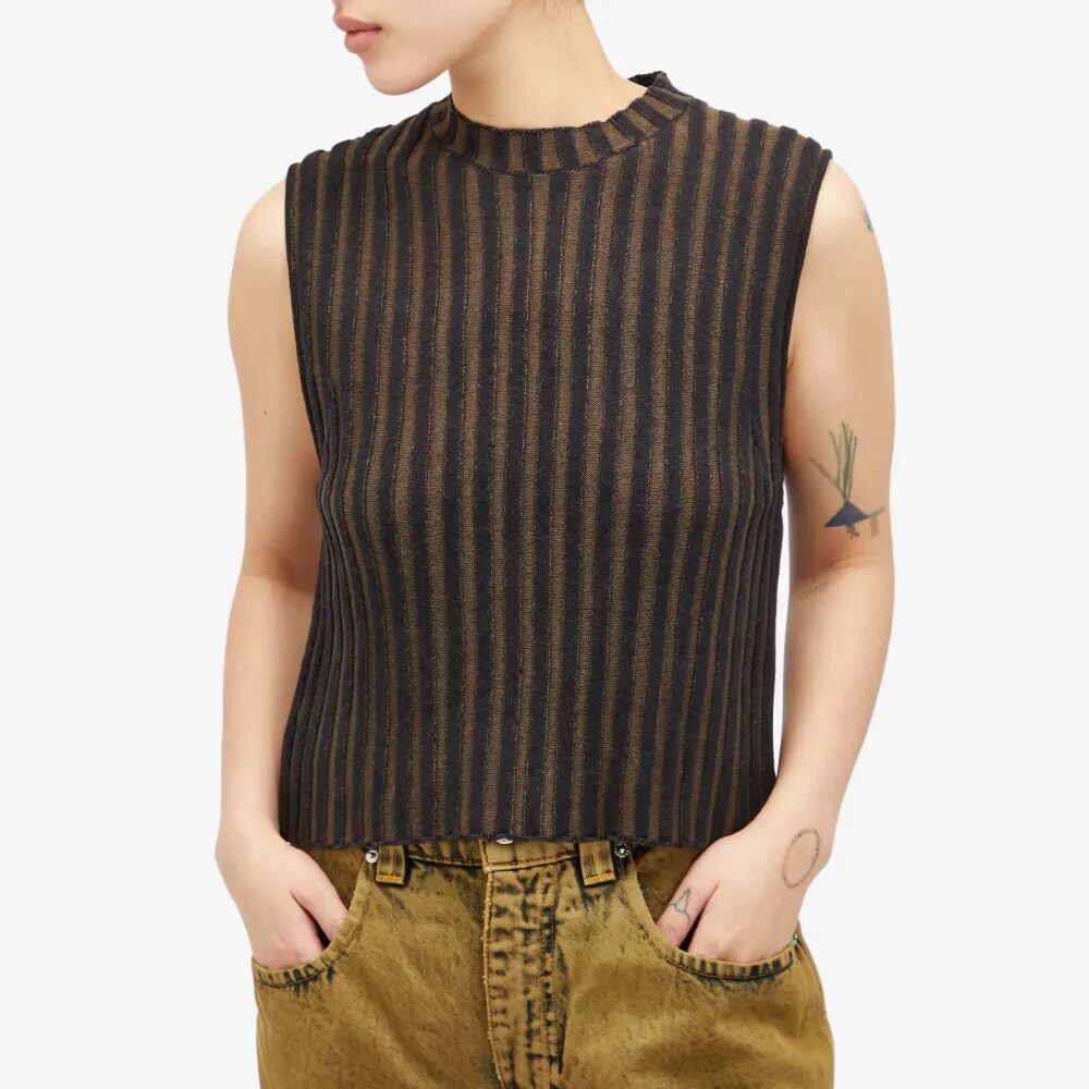 

Вязаный жилет Eckhaus Latta Keyboard, коричневый