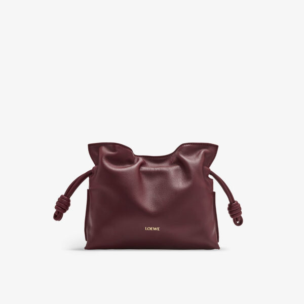 

Мини-кожаный клатч flamenco Loewe, цвет dark burgundy