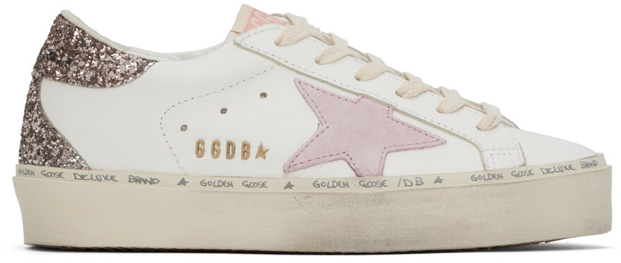 

Бело-розовые классические кроссовки Hi Star Golden Goose