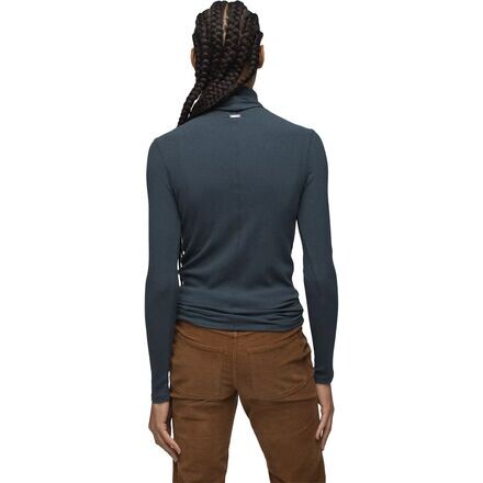 

Водолазка в рубчик тонального крема - женская prAna, цвет Grey Blue Heather