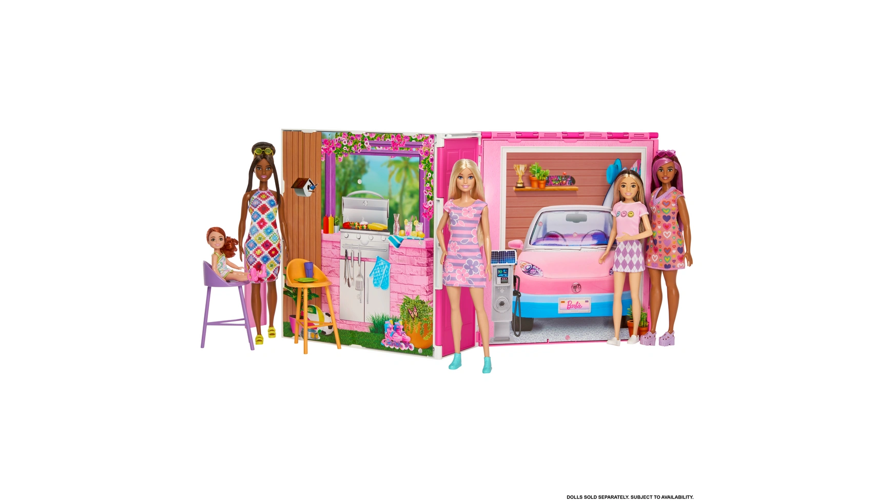 Кукольный домик Barbie с куклой Barbie и аксессуарами для украшения.