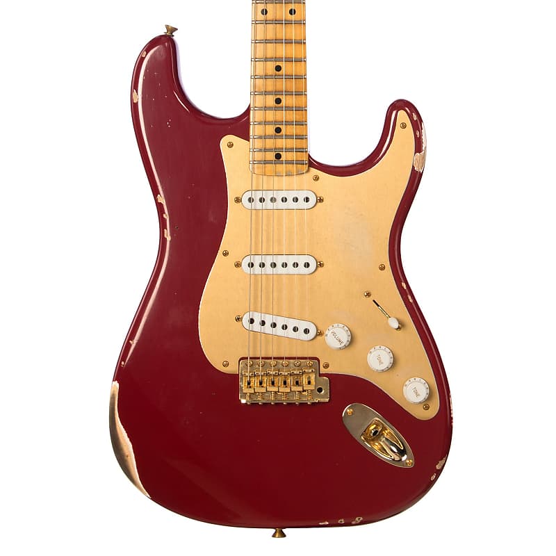 Электрогитара Fender Custom Shop Limited Edition 70th Anniversary 1954 Stratocaster Relic - Cimarron Red - 1 off Electric Guitar NEW!