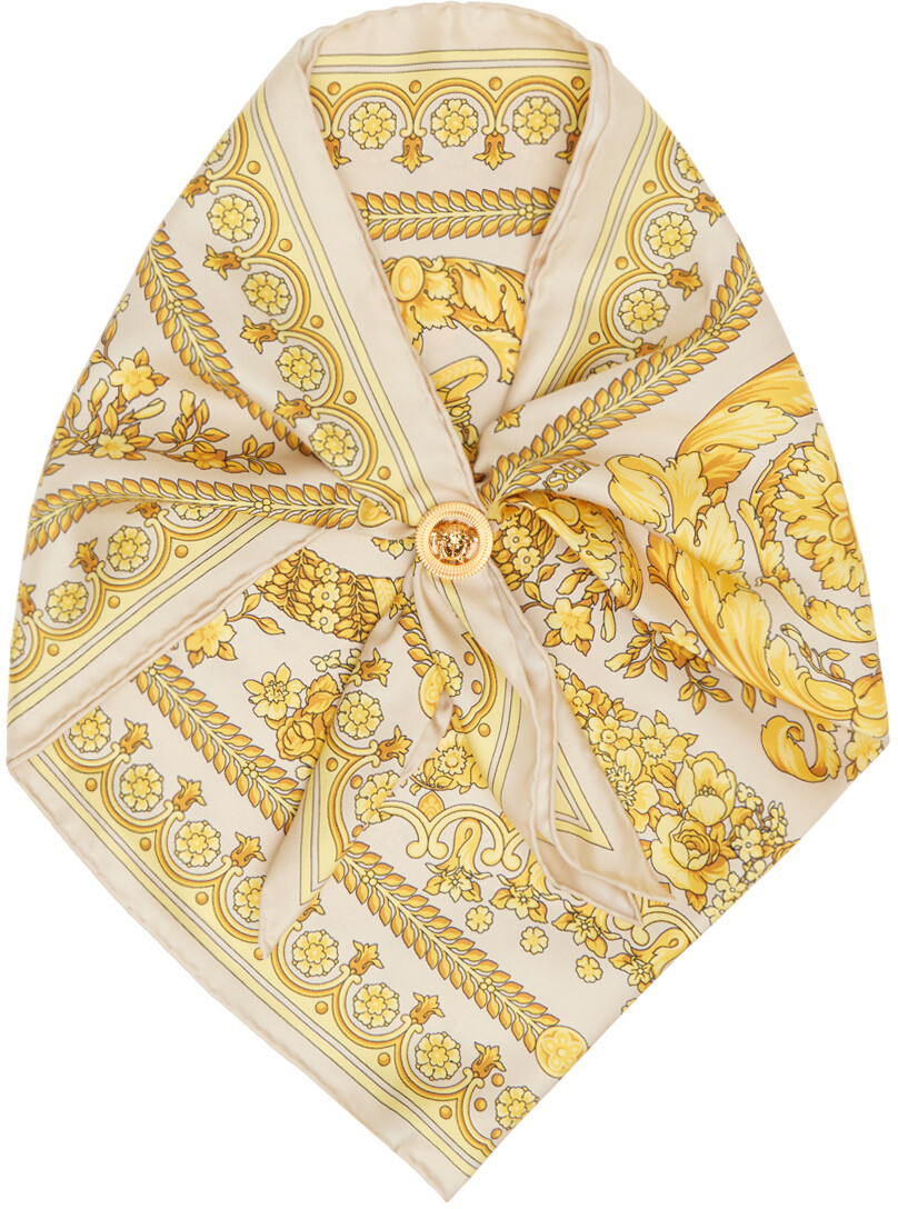 

Бежево-желтый шарф Barocco Versace