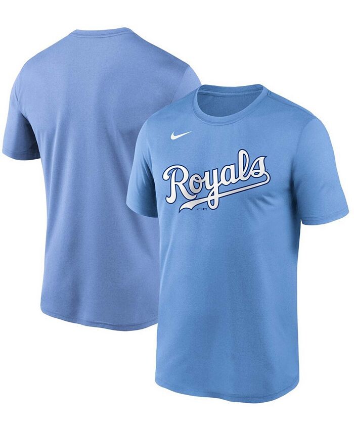 

Мужская голубая футболка Kansas City Royals Wordmark Legend Nike, синий