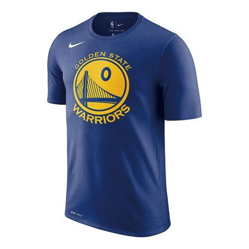 Футболка Nike NBA Warriors Athleisure Casual Sports Round Neck Quick Dry Short Sleeve Blue, синий