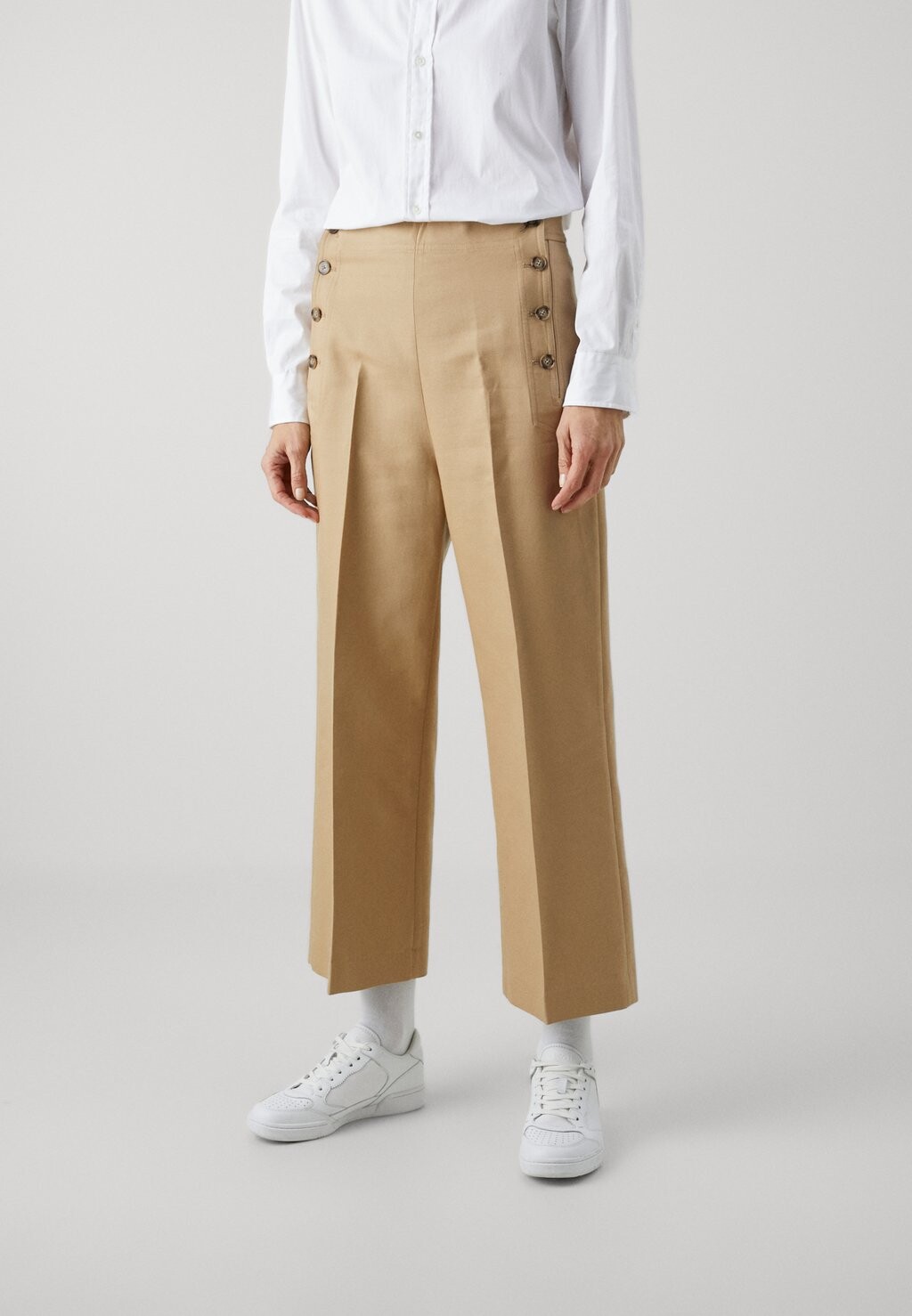 

Брюки Cropped Flat Front Polo Ralph Lauren, цвет monument tan