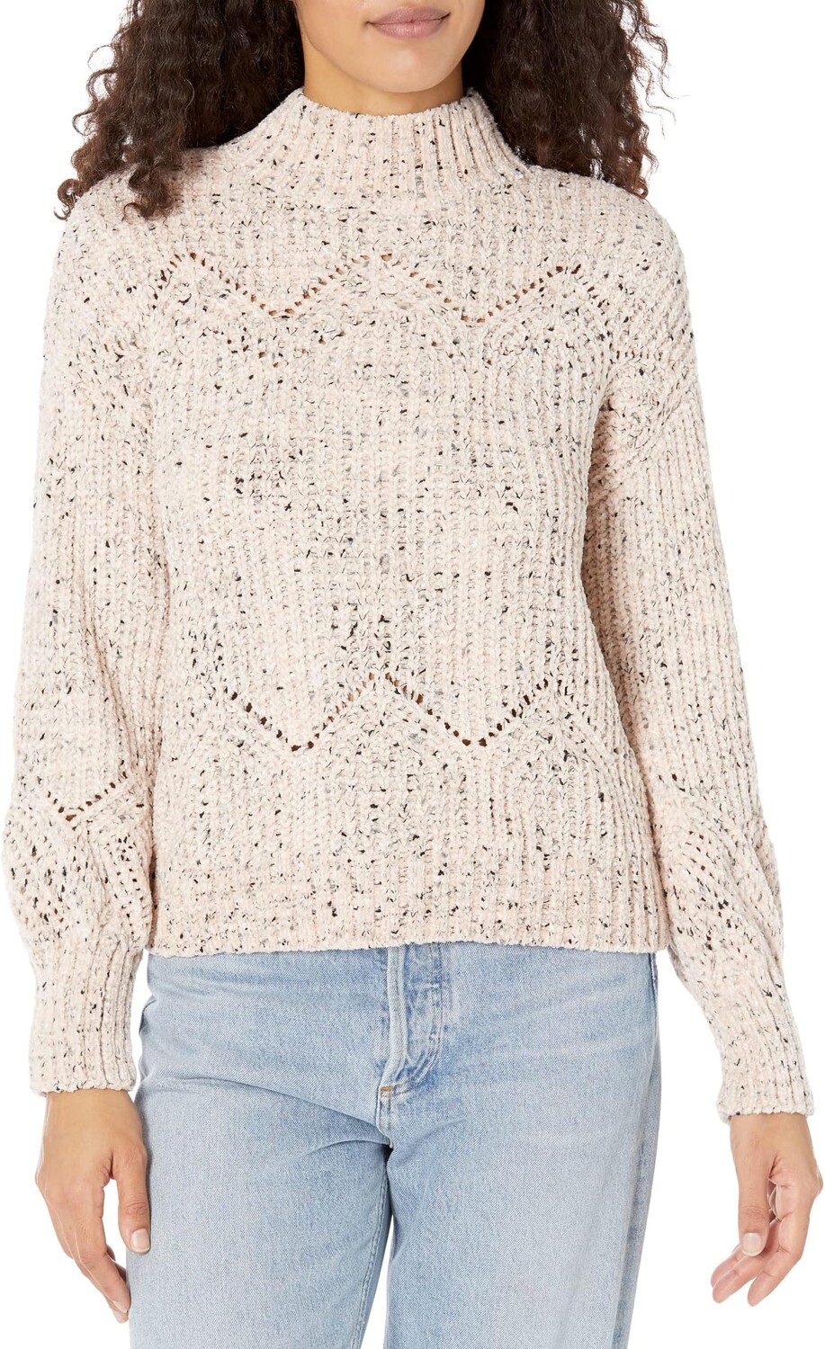 

Свитер Mock Neck Cable with Neps Calvin Klein, цвет Blush/Black
