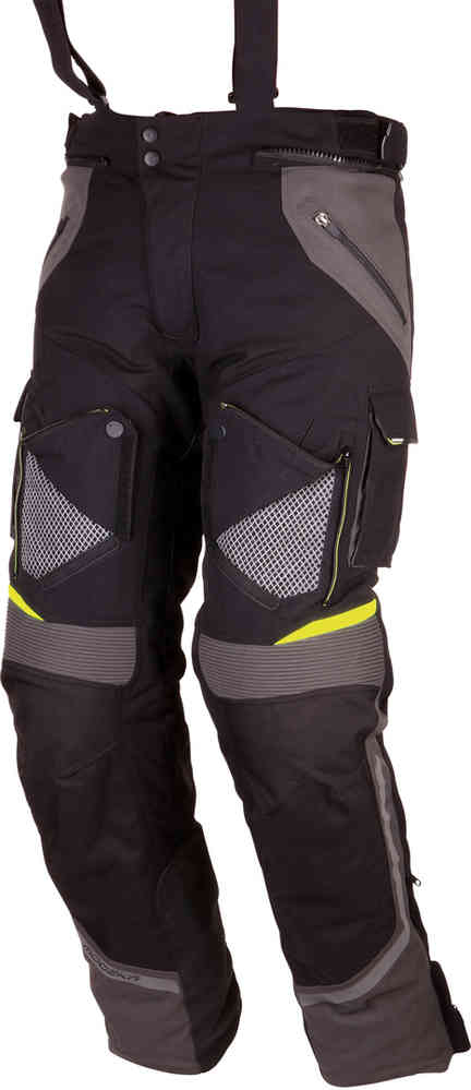 Мотоциклетные текстильные брюки Panamericana Modeka, черный/неоновый