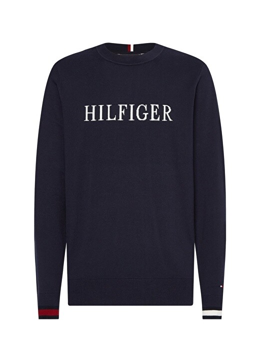 

Синий мужской свитер с круглым вырезом Tommy Hilfiger