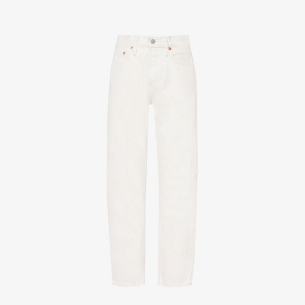 

Укороченные прямые джинсы 501 с высокой посадкой Levis, экрю