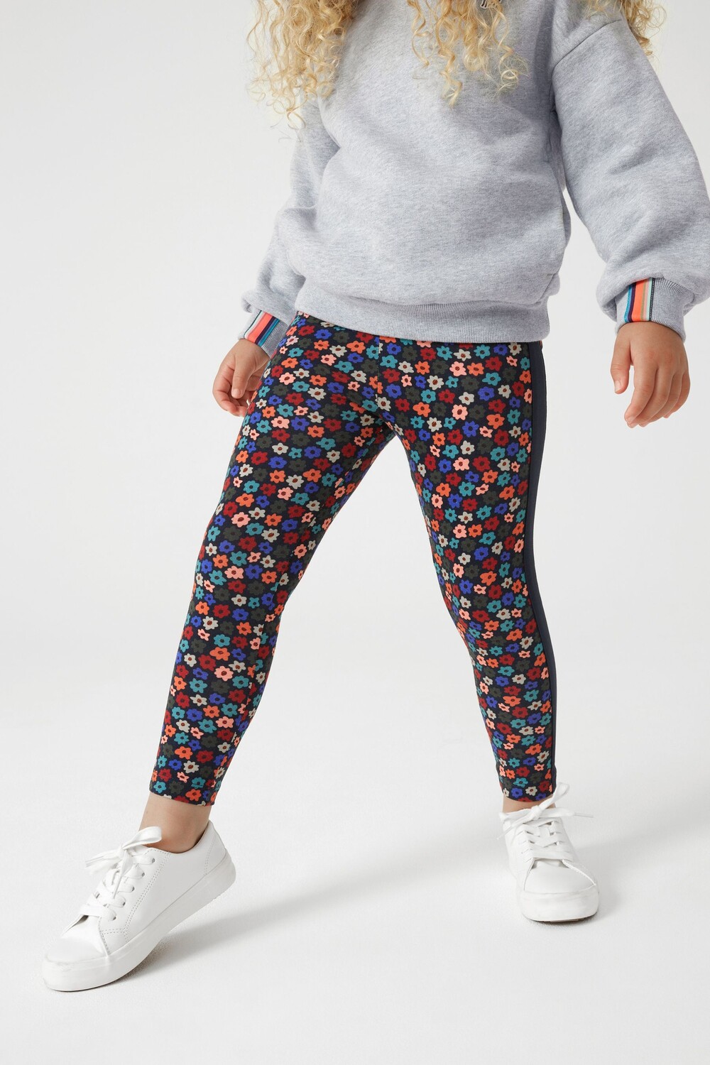 

Леггинсы для девочек с мелким растительным узором Paul Smith Junior, мультиколор
