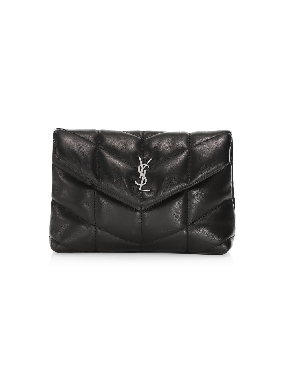 

Небольшой клатч Puffer из стеганой кожи ягненка Saint Laurent