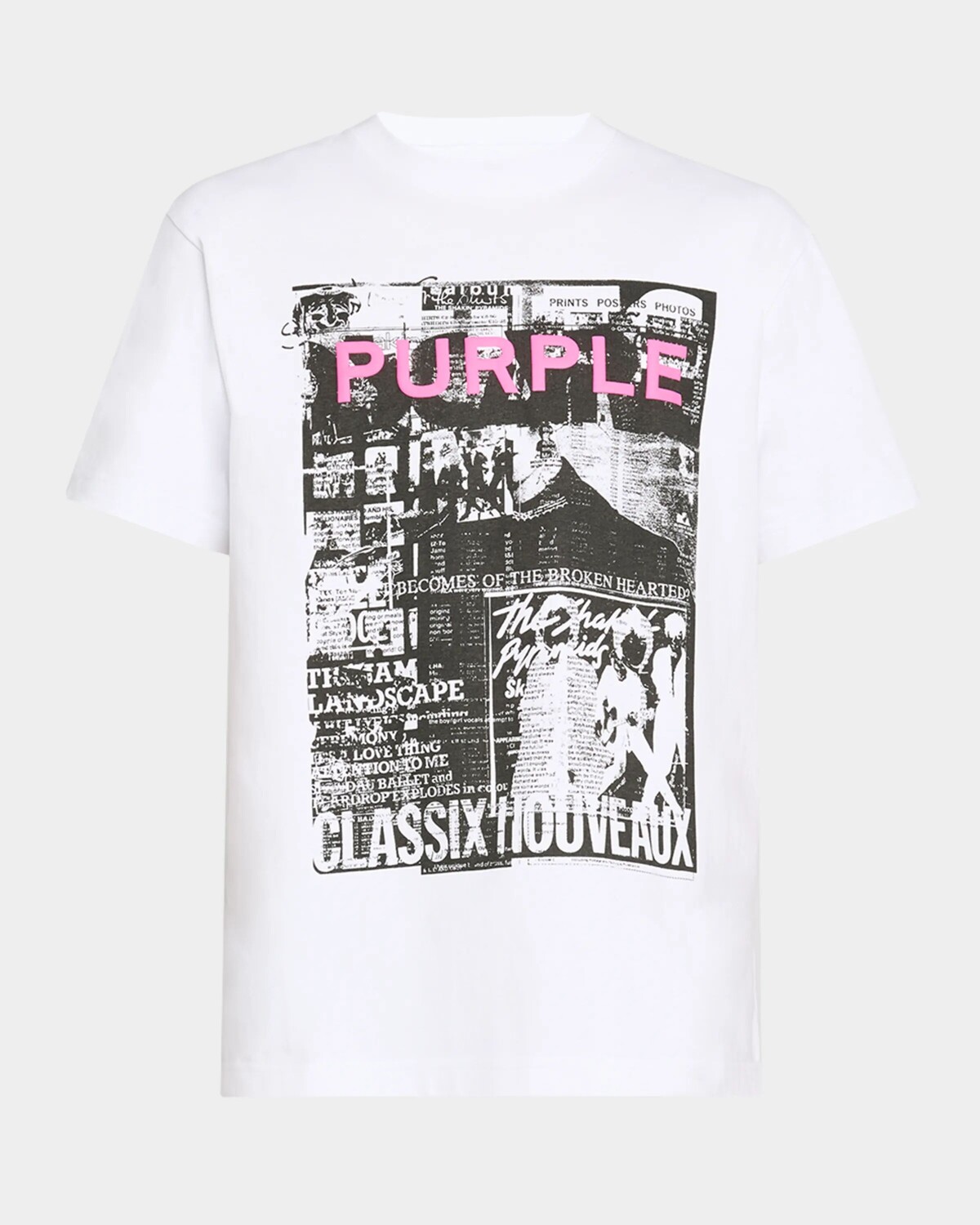 

Мужская футболка из джерси тяжелого веса Purple, белый