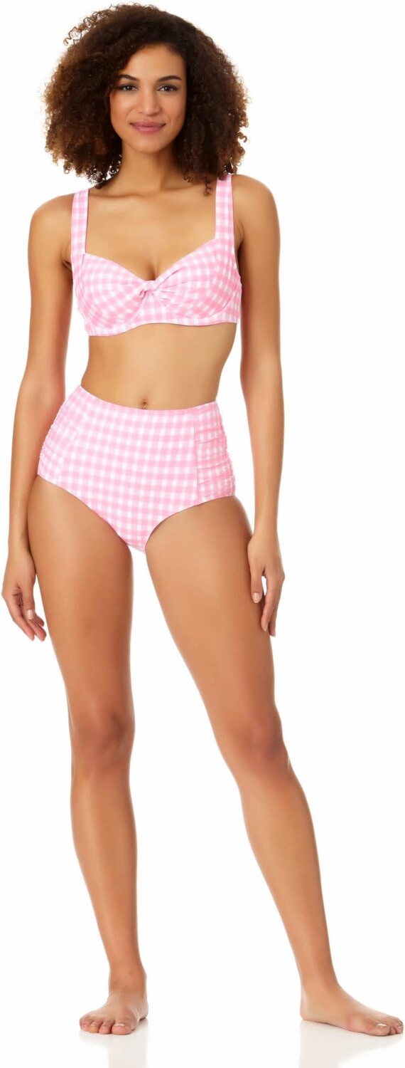 

Купальный топ Anne Cole Retro Twist Underwire Top, розовый