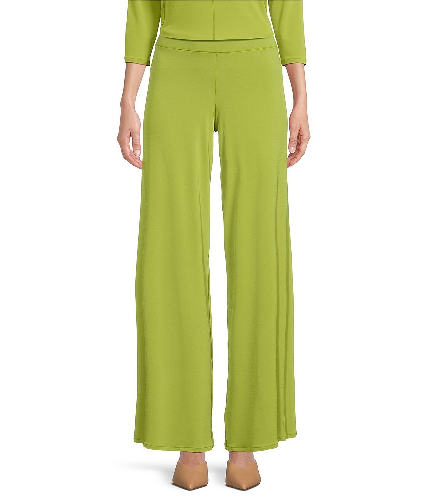 цена Прямые широкие брюки из трикотажного джерси Eva Varro без застежек, зеленый