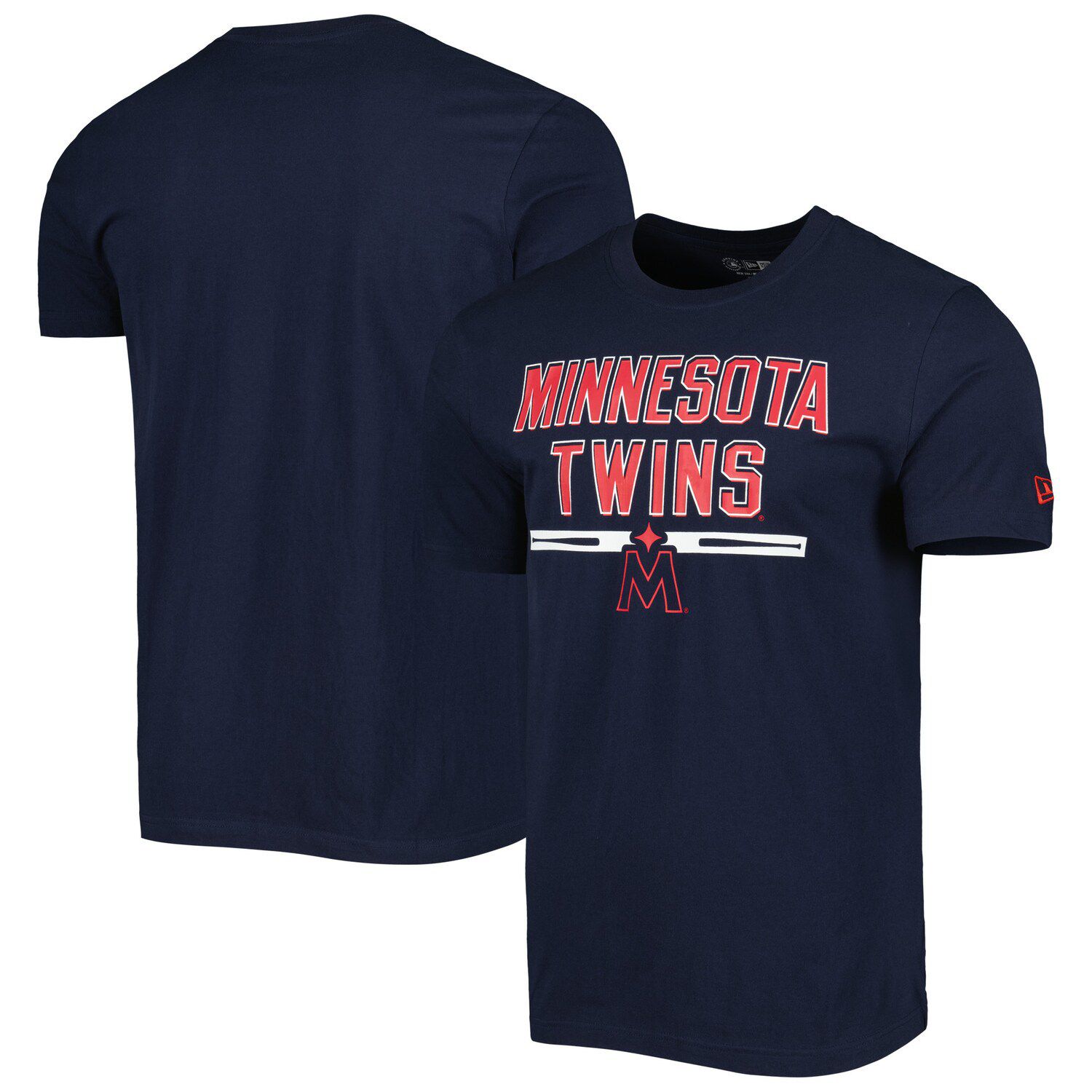 Мужская темно-синяя футболка Minnesota Twins для тренировки ватина New Era