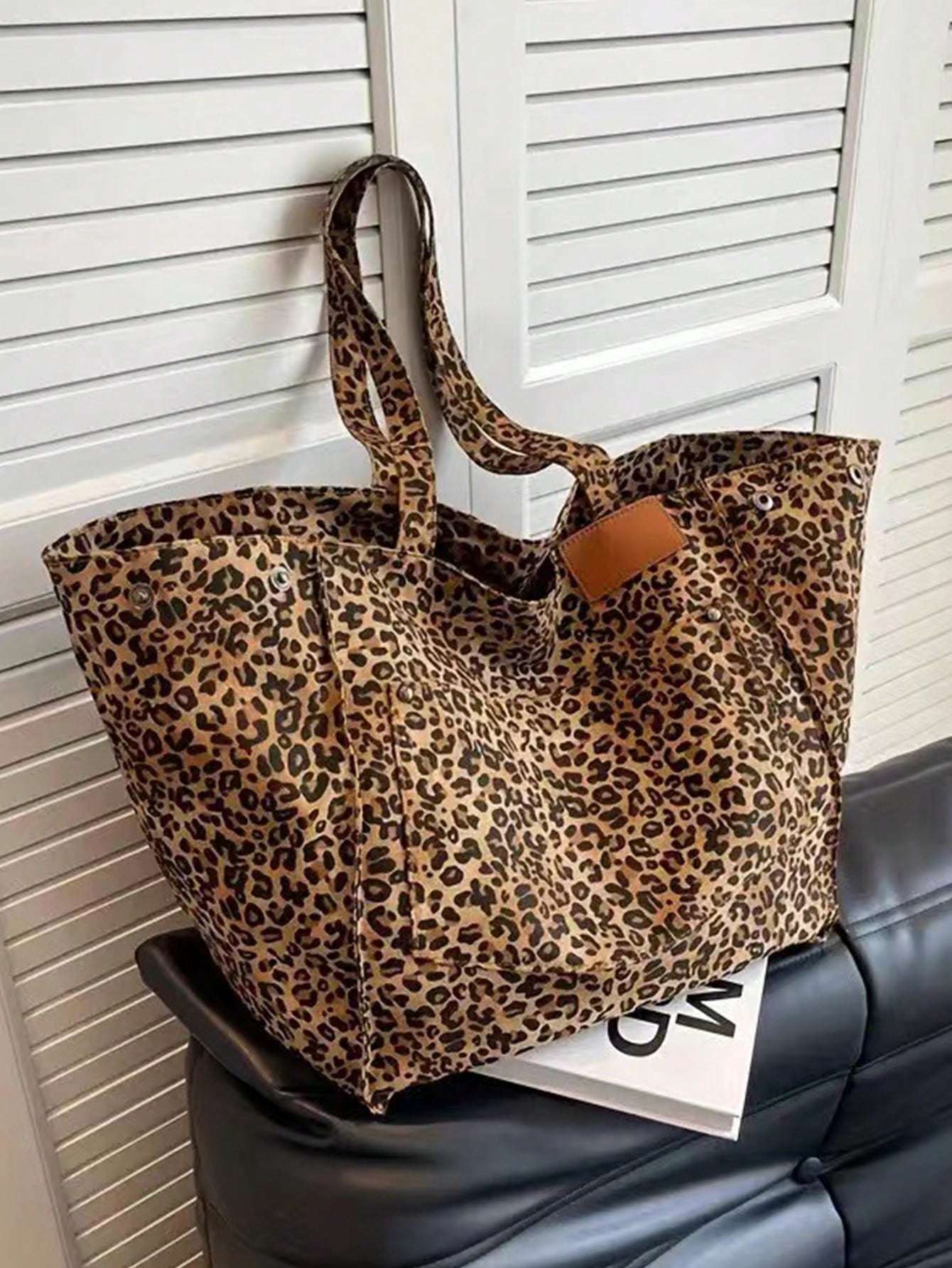 Стильная большая сумка с леопардовым принтом, многоцветный большая сумка тоут большой емкости сумка на одно плечо сумка через плечо многоцветный