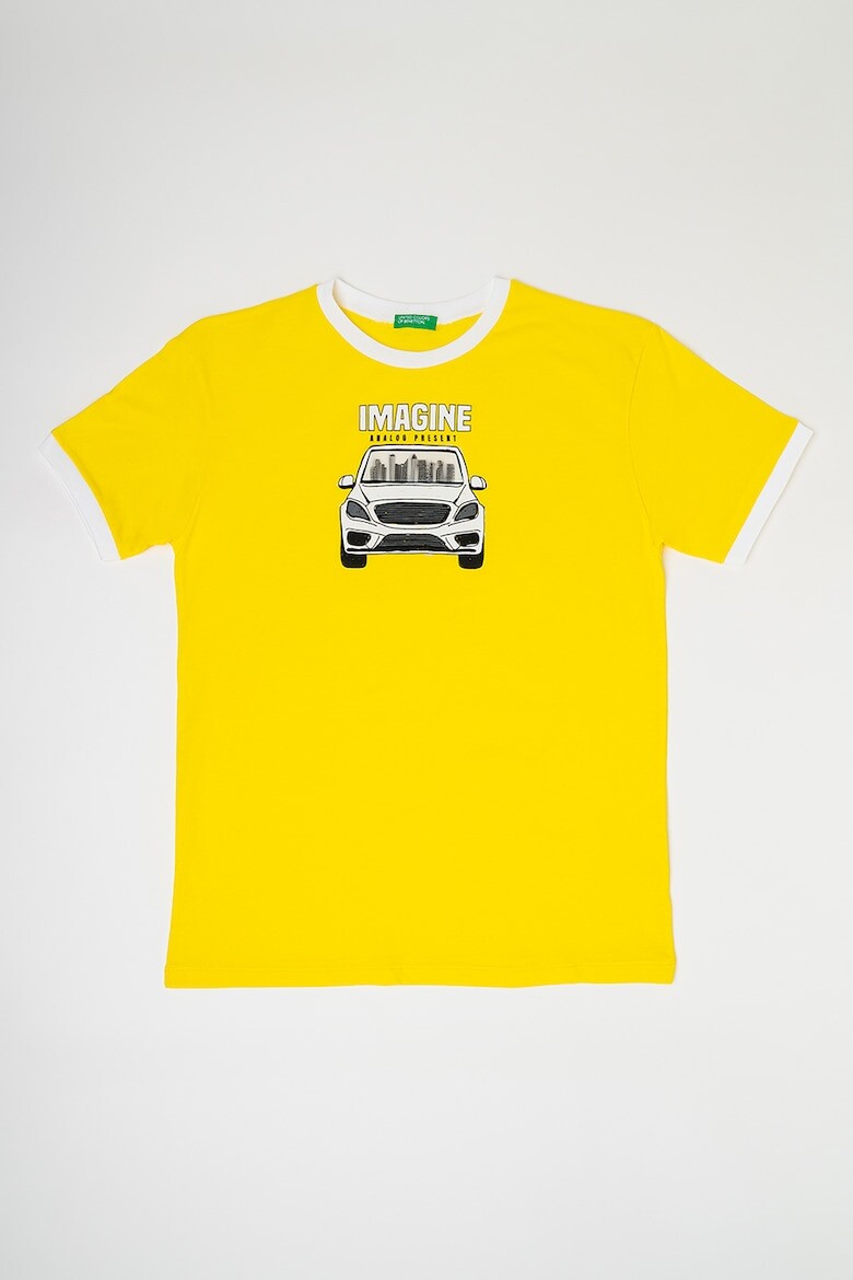 

Хлопковая футболка с принтом United Colors Of Benetton, белый