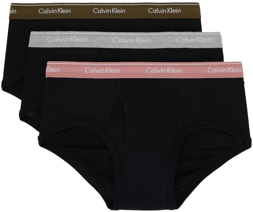 

Комплект из трех черных трусов Calvin Klein Underwear