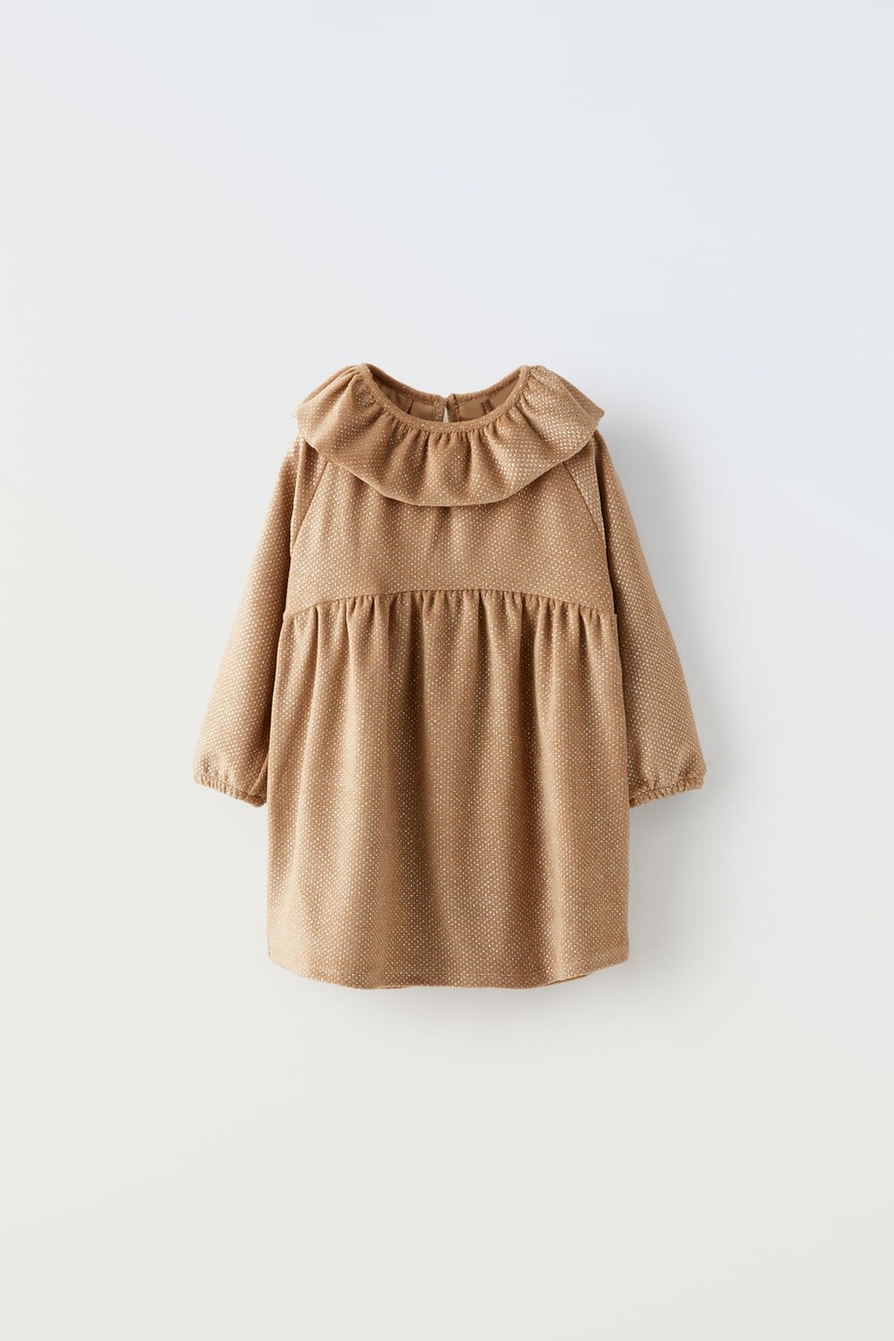 

Платье с стразами ZARA, коричневый/тауповый