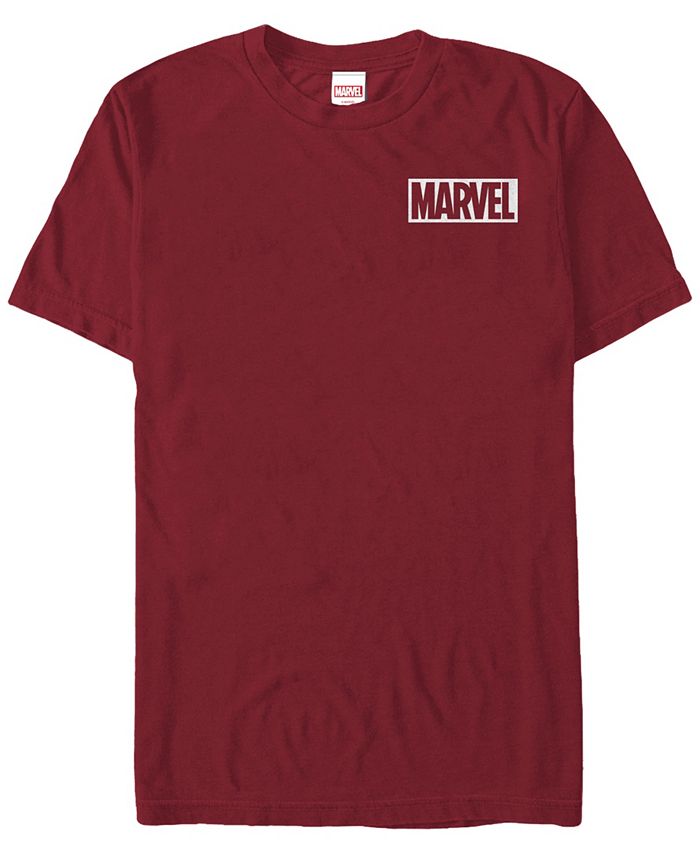 Мужская простая белая футболка с короткими рукавами и логотипом комиксов Marvel Fifth Sun, цвет Burgundy