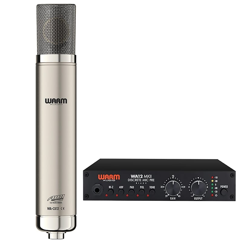 Конденсаторный микрофон Warm Audio WARM-WA-CX12-WA12-MKII-BLK микрофонный предусилитель warm audio wa12 500 mkii red black