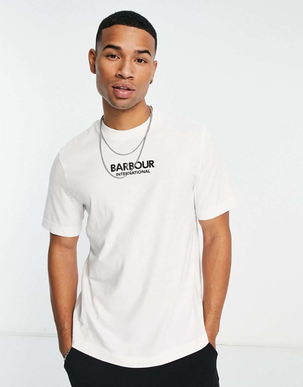 

Белая футболка с логотипом Barbour International Formula, Белый