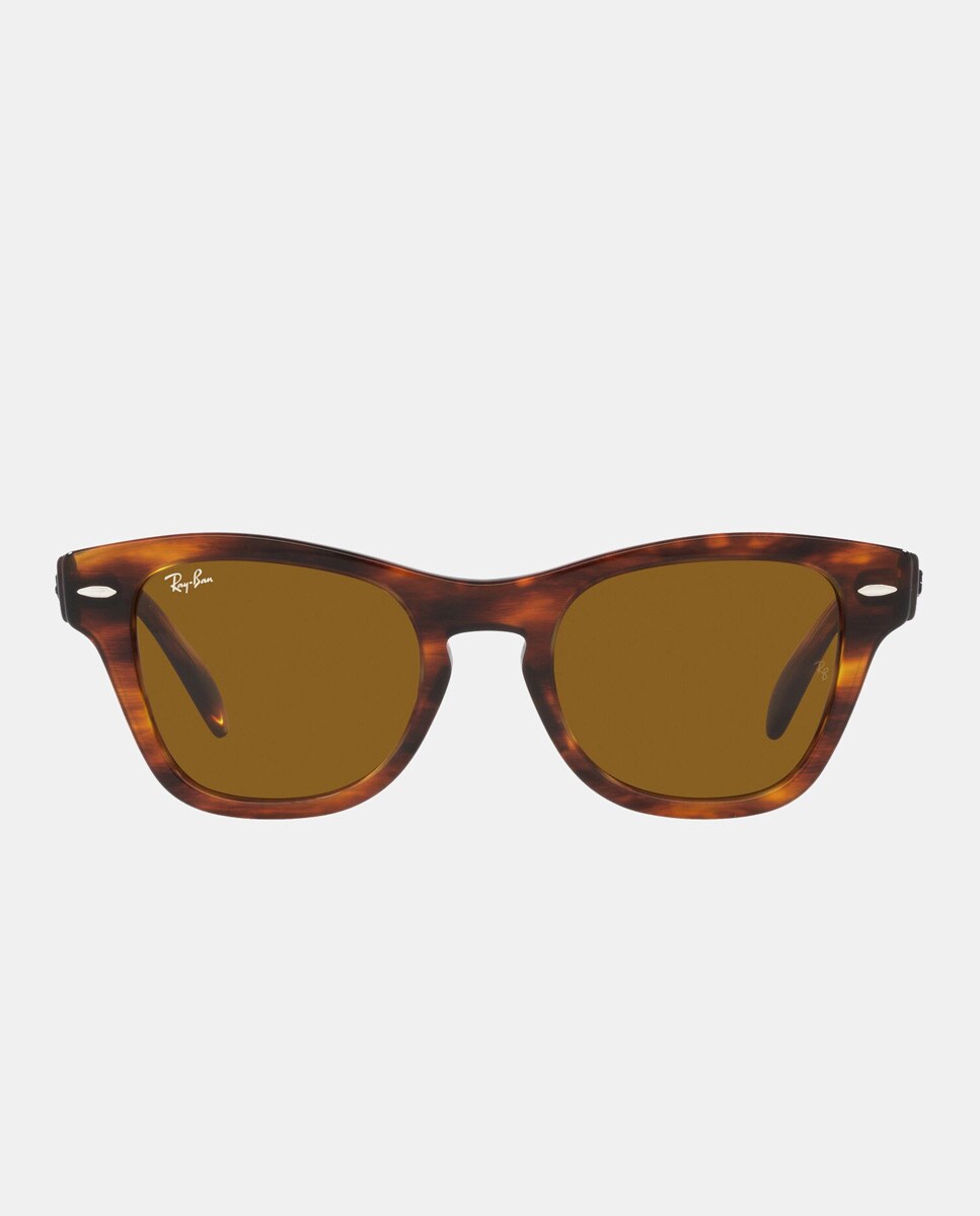 Квадратные солнцезащитные очки унисекс в гаванском цвете Ray-Ban, коричневый