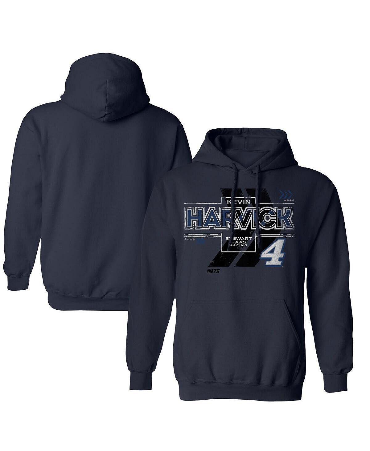 

Мужской темно-синий пуловер с капюшоном Kevin Harvick Kinetic Stewart-Haas Racing Team Collection