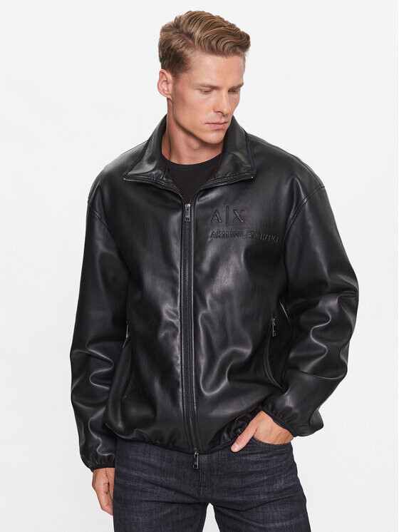 

Куртка из искусственной кожи, стандартного кроя Armani Exchange, черный