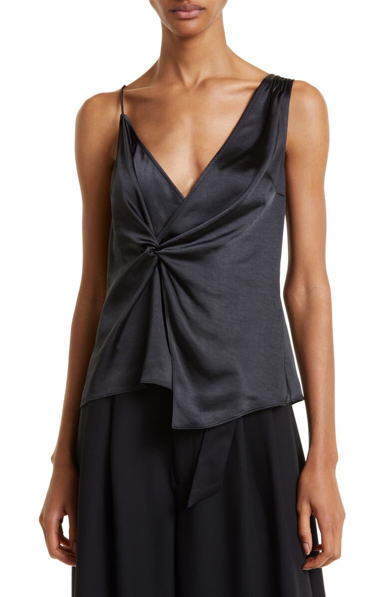 

Топ с V-образным вырезом спереди Angelya Twist TED BAKER LONDON, черный