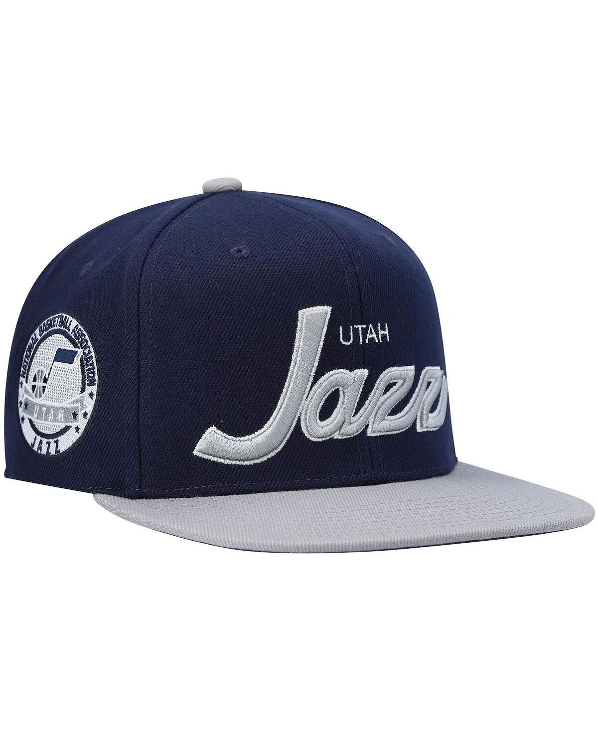 

Мужская темно-сине-серая кепка с надписью Utah Jazz Spirit Snapback Mitchell & Ness