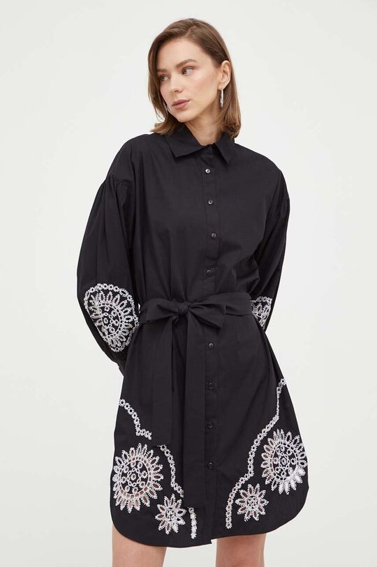 

Хлопковое платье Twinset, черный