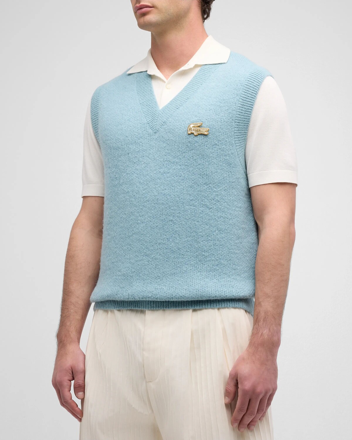 

Мужской свитер-жилет x le FLEUR Lacoste, цвет Swell