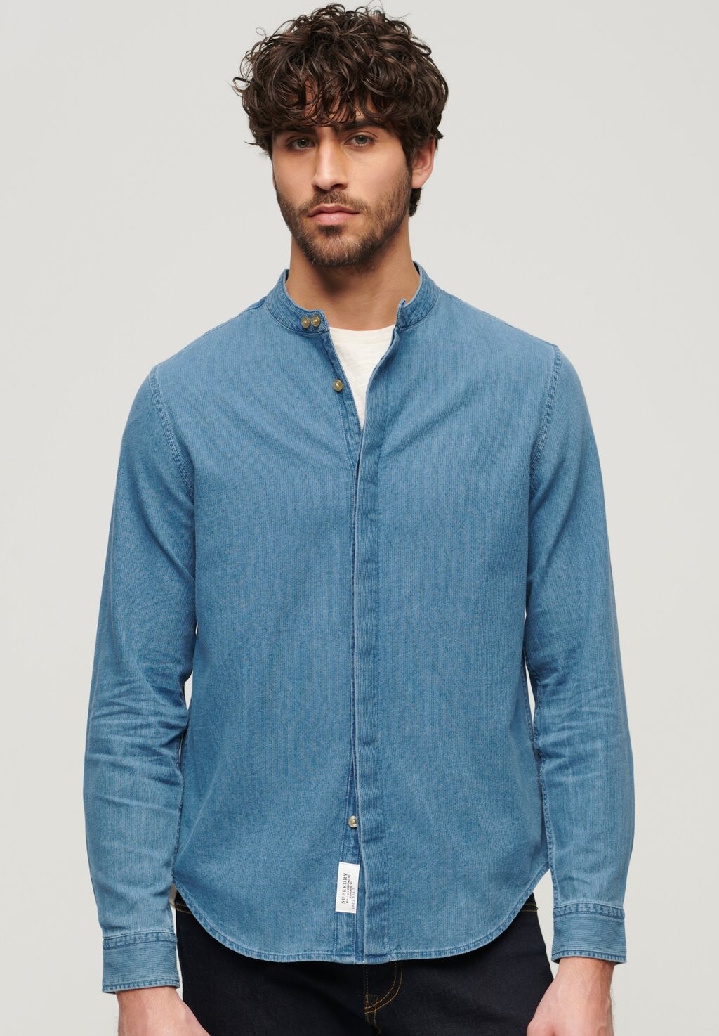 

Рубашка GRANDAD Superdry, цвет heavy wash