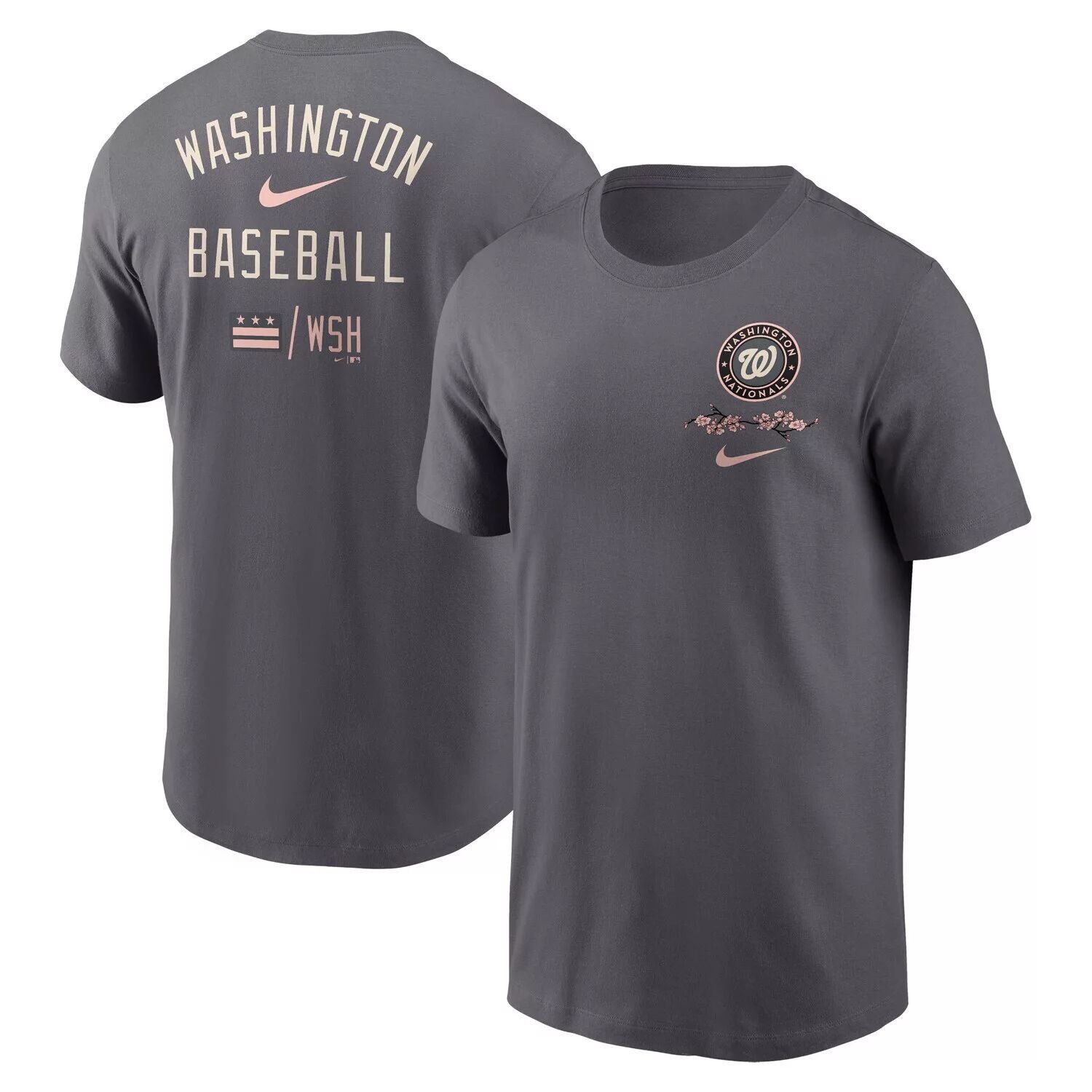 

Мужская серая футболка Washington Nationals City Connect 2-Hit Nike, Серый