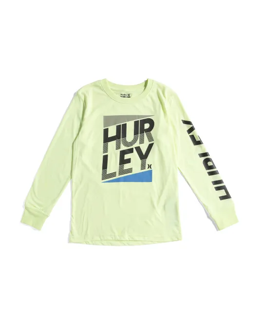 

Футболка с длинными рукавами и надписью Big Boys на груди Hurley, цвет Neon