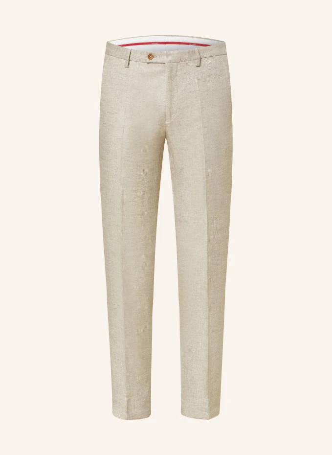 Костюмные брюки узкого кроя cg paco с льном Cg - Club Of Gents, бежевый цена и фото