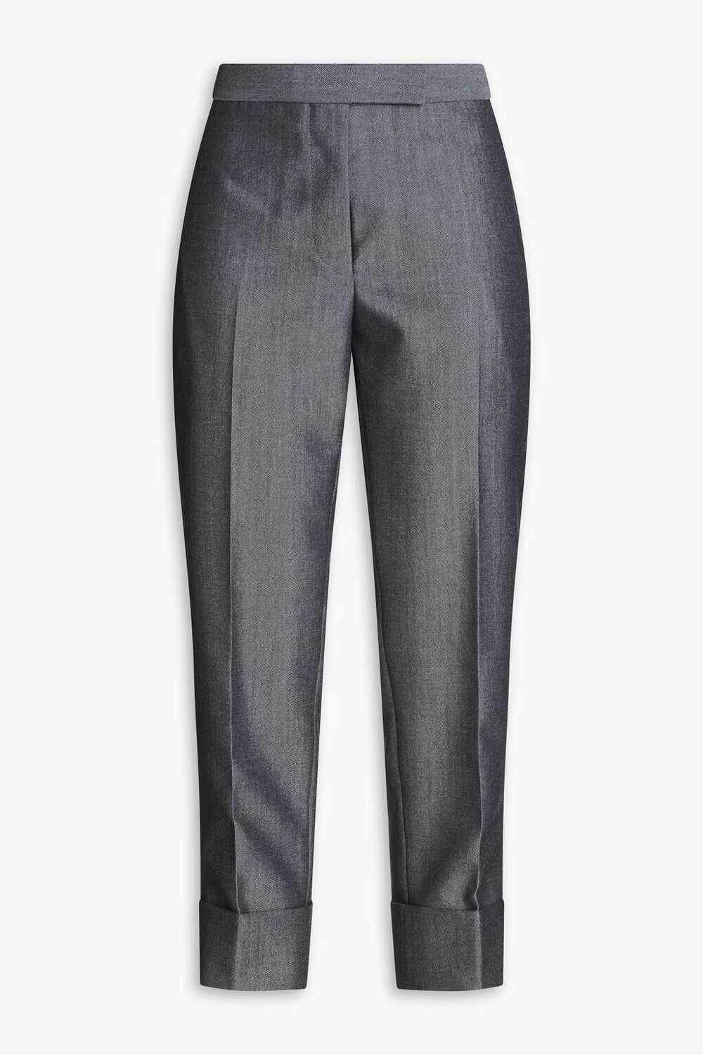 

Укороченные зауженные брюки из смеси шерсти и мохера Thom Browne, серый